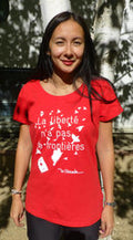 T-shirt "La liberté n'a pas de frontières" - modèle femme