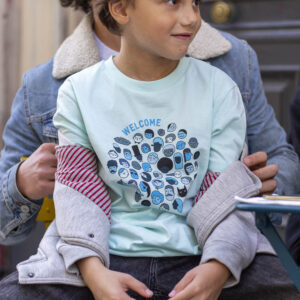 T-shirt enfant "Welcome" - Vert d'eau